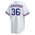 Wyatt Langford Texas Rangers Nike Home Replica Jersey - White
