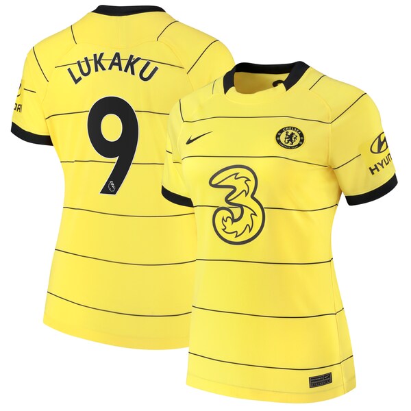Romelu Lukaku Chelsea Nike Women's 2021/22 Away Replica Player Jersey - Yellow