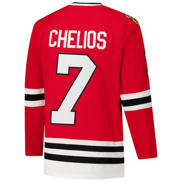 Chris Chelios Chicago Blackhawks 1991-92 Power Play Jersey - Red