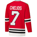 Chris Chelios Chicago Blackhawks 1991-92 Power Play Jersey - Red