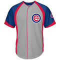 Boston Red Sox Big & Tall Colorblock Full-Snap Jersey -Gray/Navy