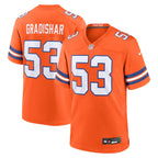 Randy Gradishar Denver Broncos Nike Mile High Collection 1977 Throwback Retired Player Game Jersey - Orange