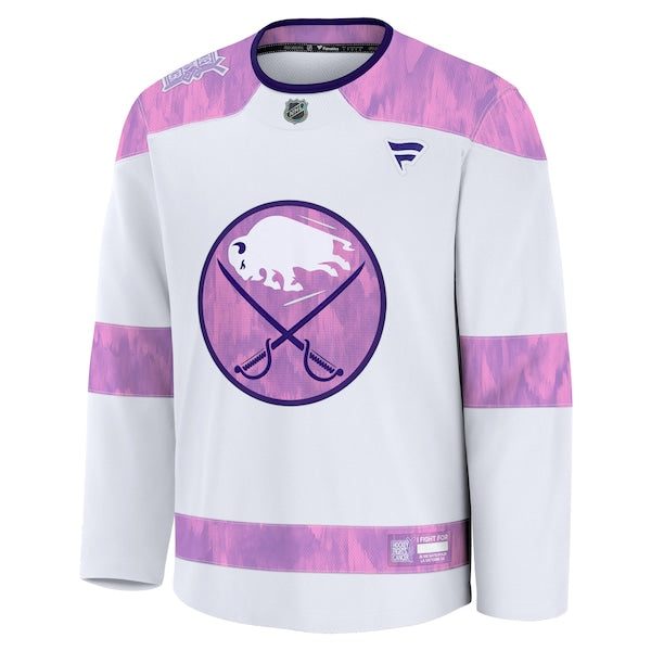 Buffalo Sabres  2024 Hockey Fights Cancer Practice Jersey - White