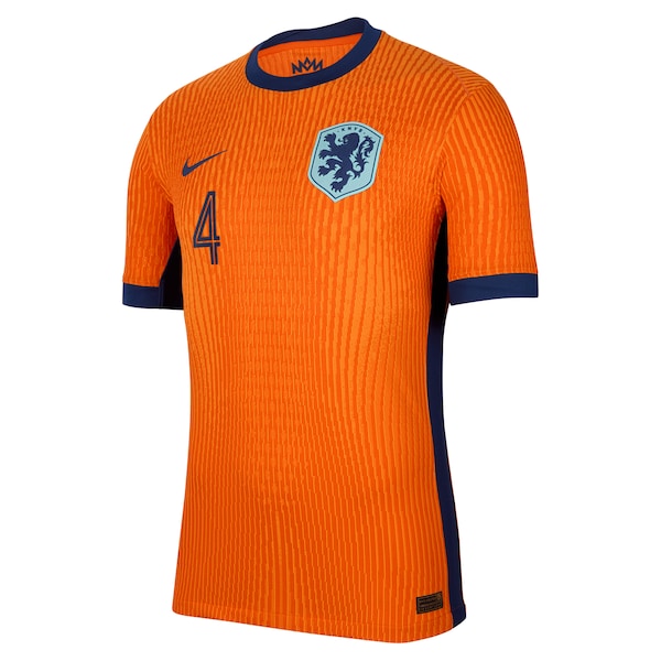 Virgil van Dijk Netherlands National Team Nike 2024 Home Authentic Jersey - Orange
