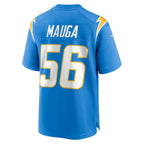 Kanai Mauga Los Angeles Chargers Nike Team Game Jersey -  Powder Blue