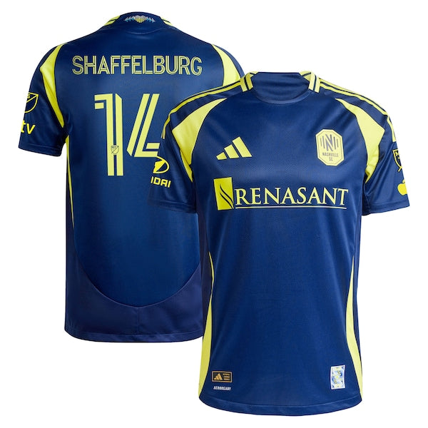 Jacob Shaffelburg Nashville SC adidas 2025 The Heart Of Nashville Kit Authentic Player Jersey - Navy