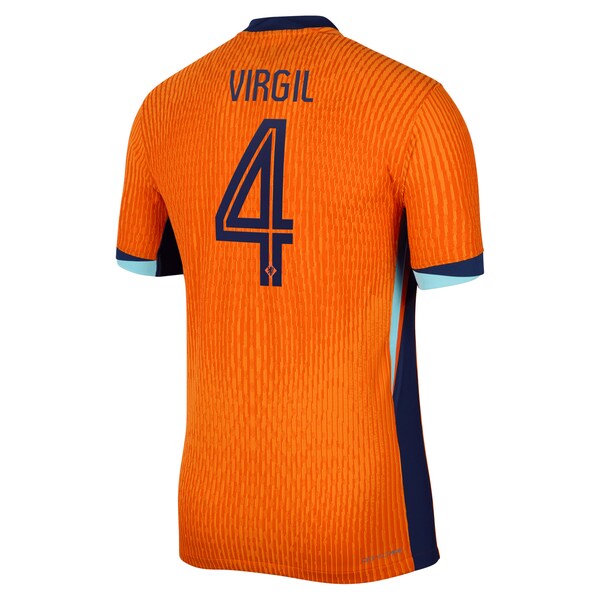 Virgil van Dijk Netherlands National Team Nike 2024 Home Authentic Jersey - Orange