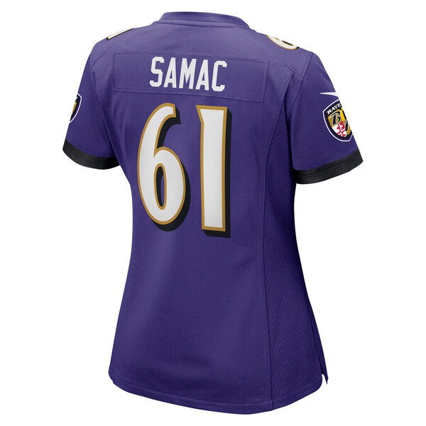 Nick Samac Baltimore Ravens Nike Women's  Game Jersey -  Purple