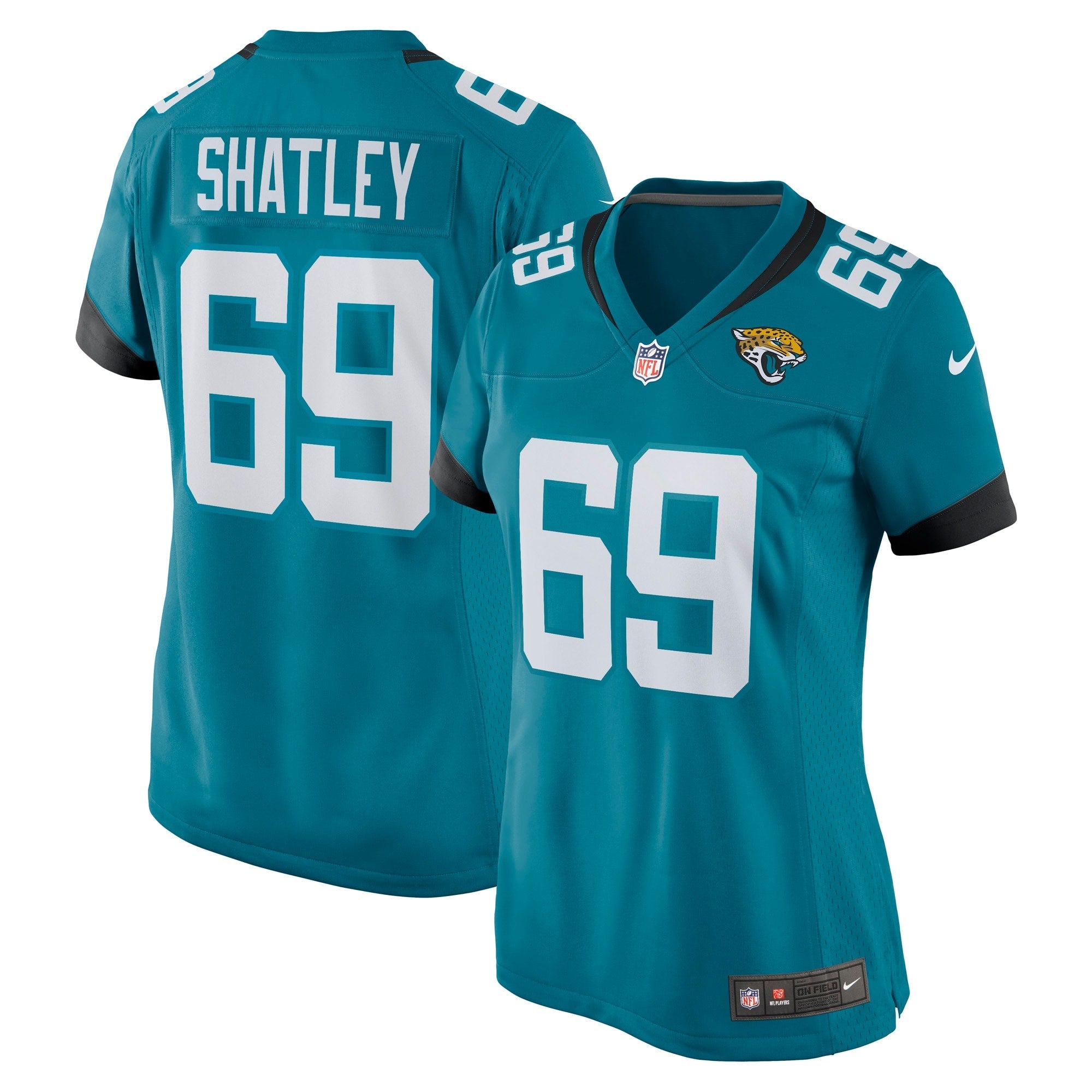 Tyler Shatley Jacksonville Jaguars Nike Women's Game Jersey - Black/Teal