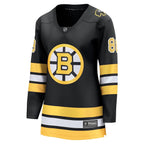 David Pastrnak Boston Bruins  Women's Home Breakaway Player Jersey - Black/White