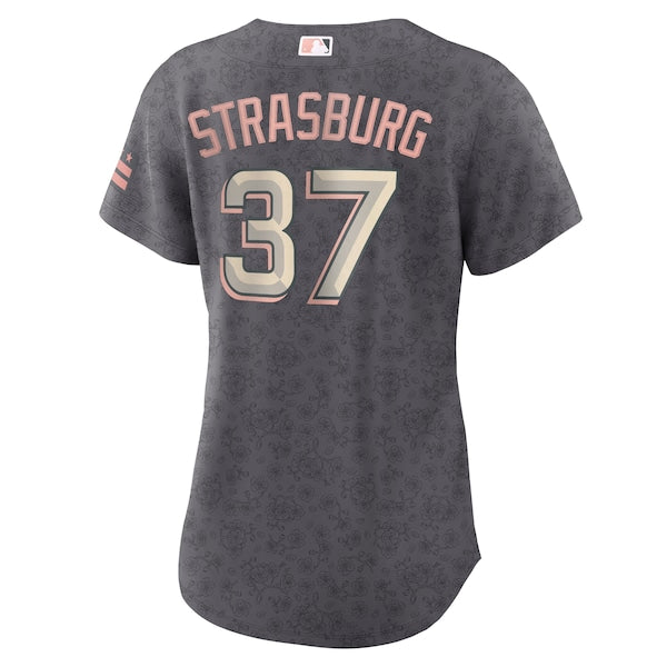 Stephen Strasburg Washington Nationals Nike Women's City Connect Replica Player Jersey - Gray