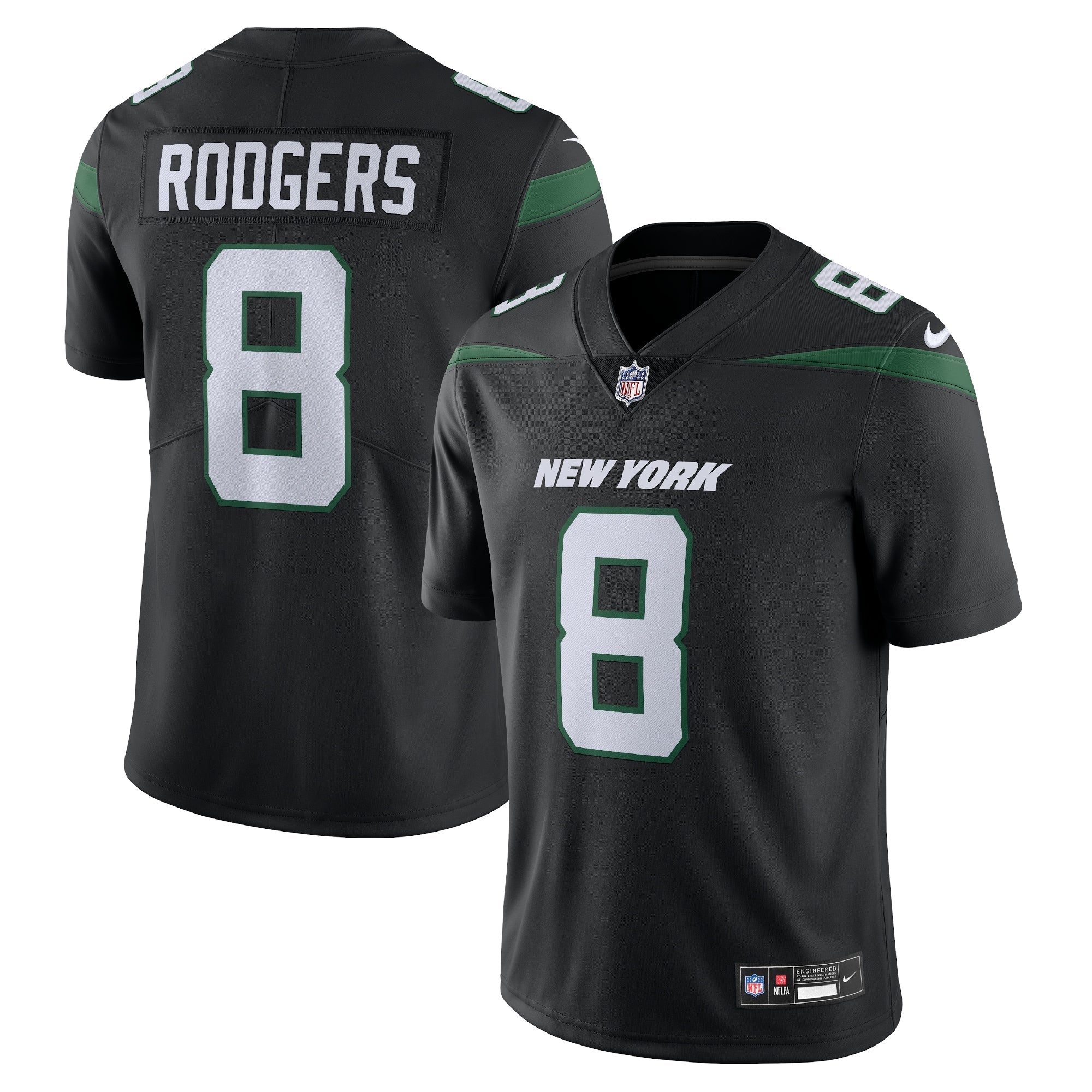 Aaron Rodgers New York Jets Nike Vapor Untouchable Limited Jersey - Gotham Green/Black
