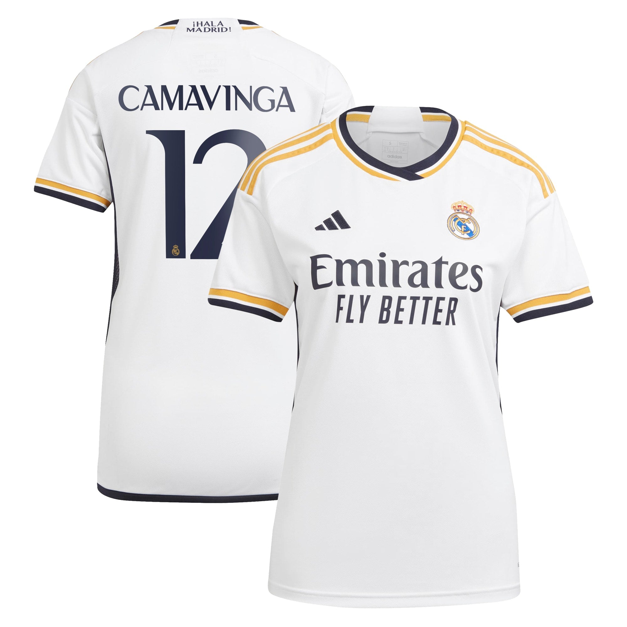 Eduardo Camavinga Los Merengues adidas Women's 2023/24 Away Replica Player Jersey - Navy/White