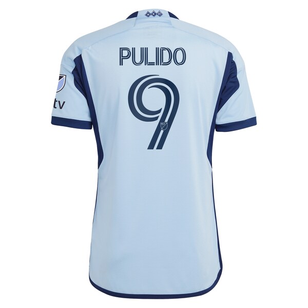 Alan Pulido Sporting Kansas City adidas 2024 Hoops 4.0 Authentic Player Jersey - Light Blue