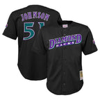 Randy Johnson Arizona Diamondbacks Youth Cooperstown Collection Mesh Batting Practice Jersey - Black