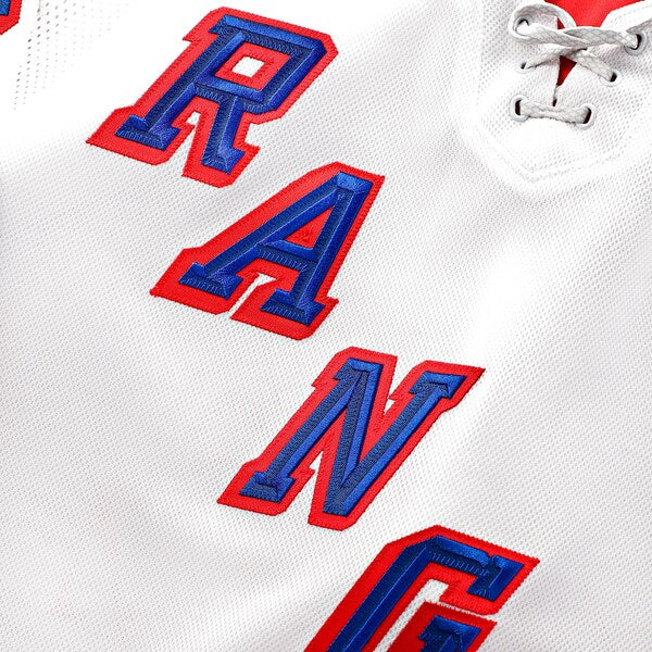 Mika Zibanejad New York Rangers  Away Premium Jersey - White/Navy/Blue
