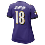 Diontae Johnson Baltimore Ravens Nike Women's Player Game Jersey - Purple