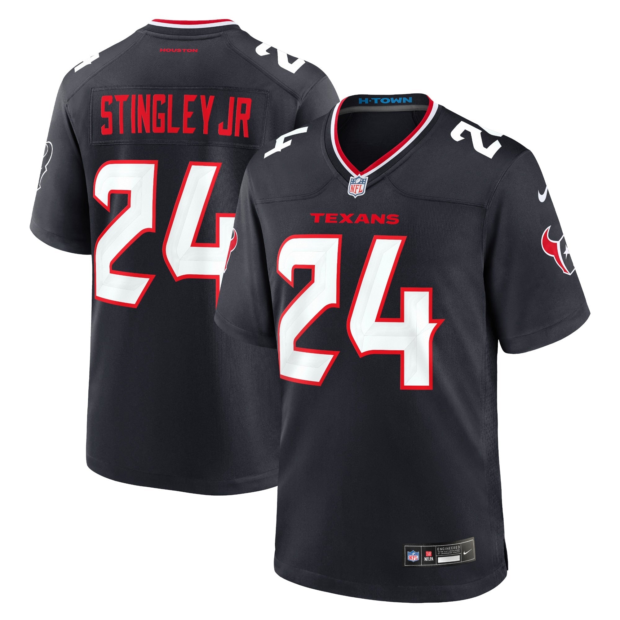Derek Stingley Jr. Houston Texans Nike Game Jersey - White/Navy/Red