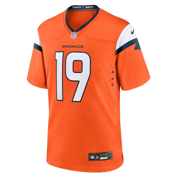 Marvin Mims Jr Denver Broncos Nike Team Game Jersey -  Orange/White/Navy