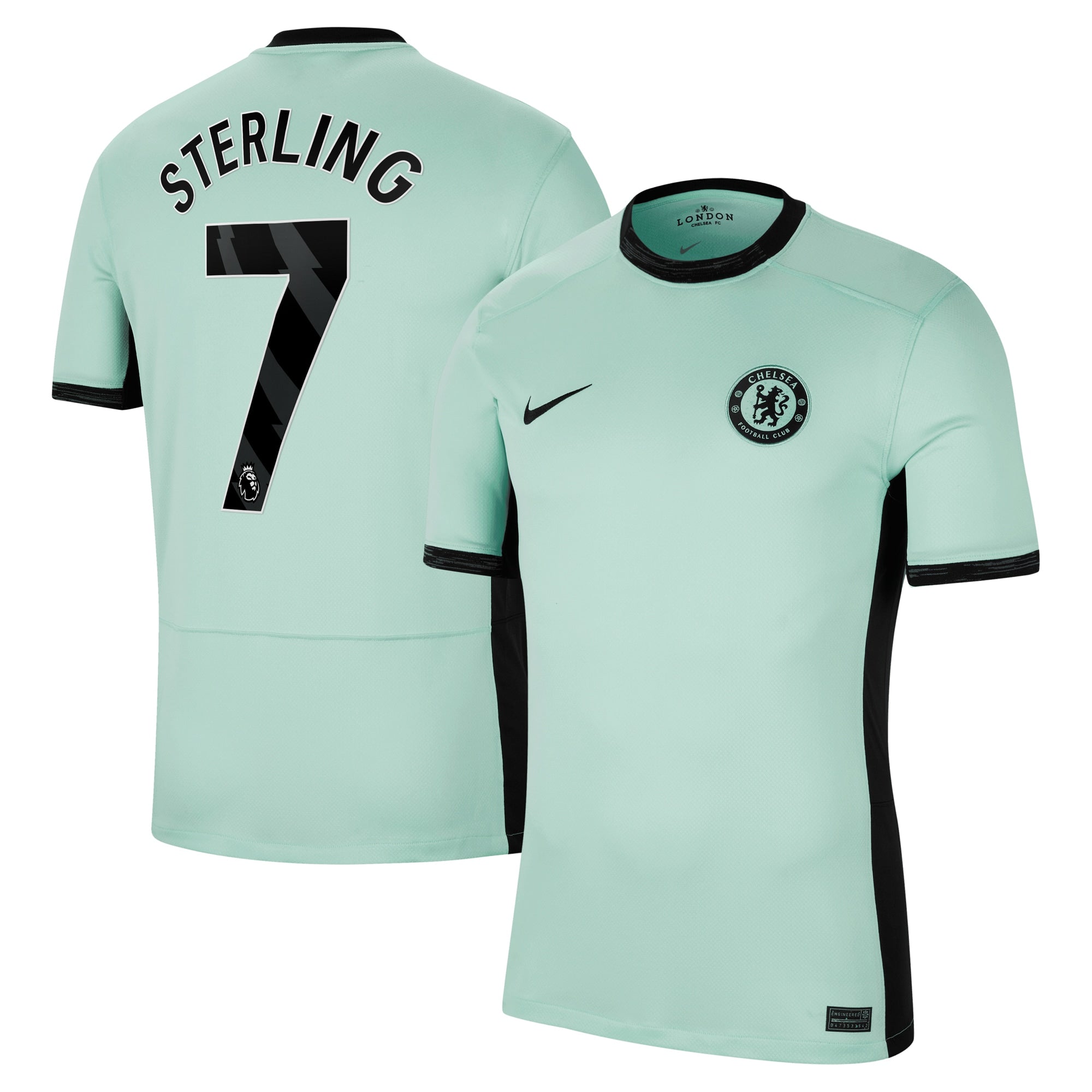 Raheem Sterling Chelsea Nike 2023/24 Away Stadium Replica Player Jersey - Navy/Blue/Mint