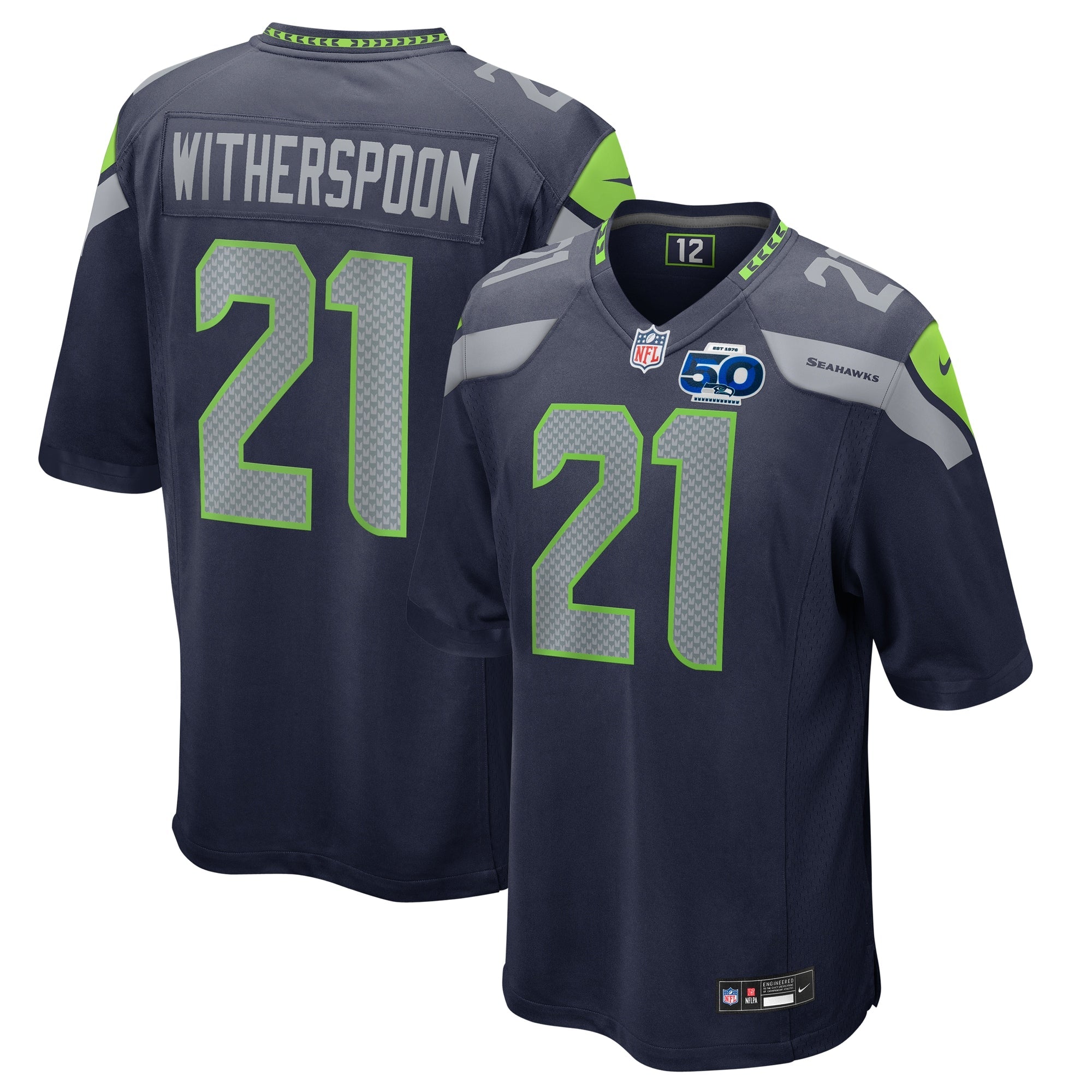 Devon Witherspoon Seattle Seahawks Nike Alternate 50th Season Game Jersey - Royal/College Navy