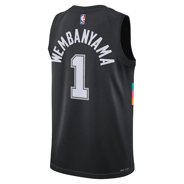 Victor Wembanyama San Antonio Spurs Nike Unisex 2025/26 Swingman Jersey - Black - City Edition