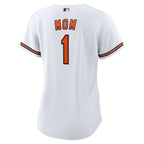 Baltimore Orioles Nike Women's #1 Mom Home Replica Jersey - White