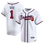 Atlanta Braves Nike #1 Dad Home Limited Jersey - White