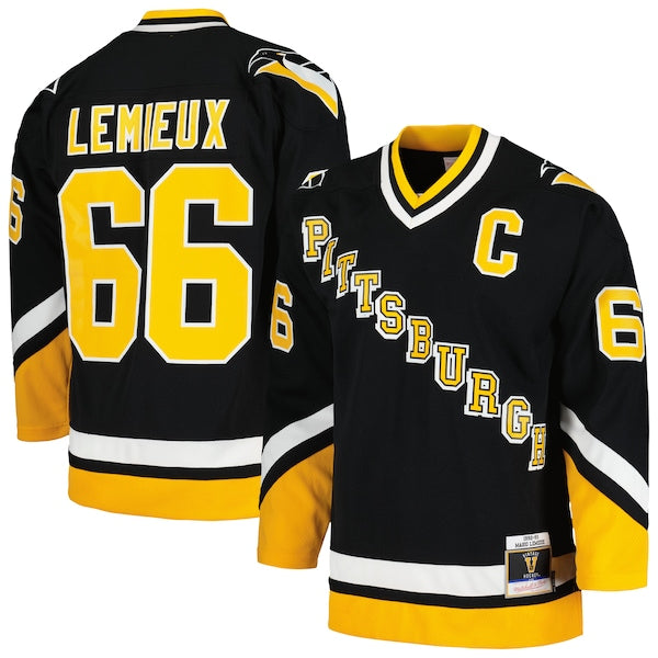 Mario Lemieux Pittsburgh Penguins  1992/93 Blue Line Player Jersey - Black