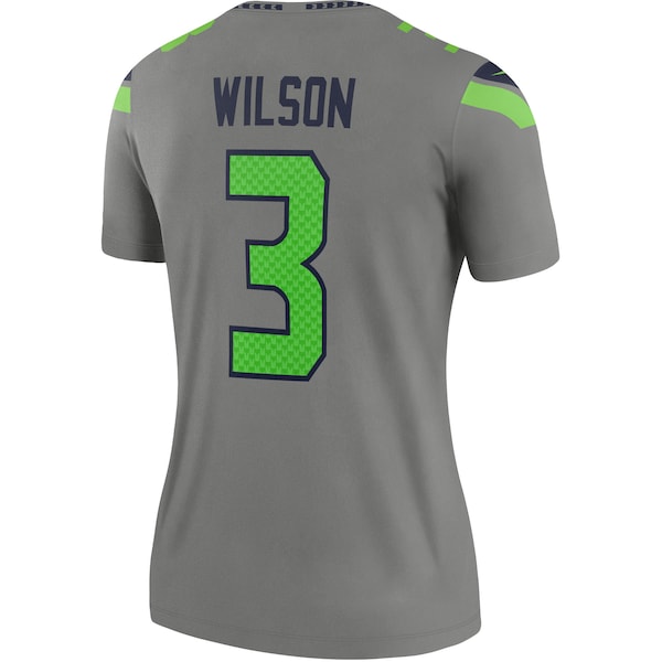 Russell Wilson Seattle Seahawks Nike Women's Inverted Legend Jersey - Gray