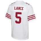 Trey Lance San Francisco 49ers Nike Youth Game Jersey - White/Scarlet