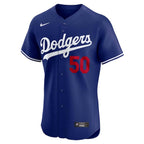 Mookie Betts Los Angeles Dodgers Nike Alternate Elite Player Jersey - Royal/White