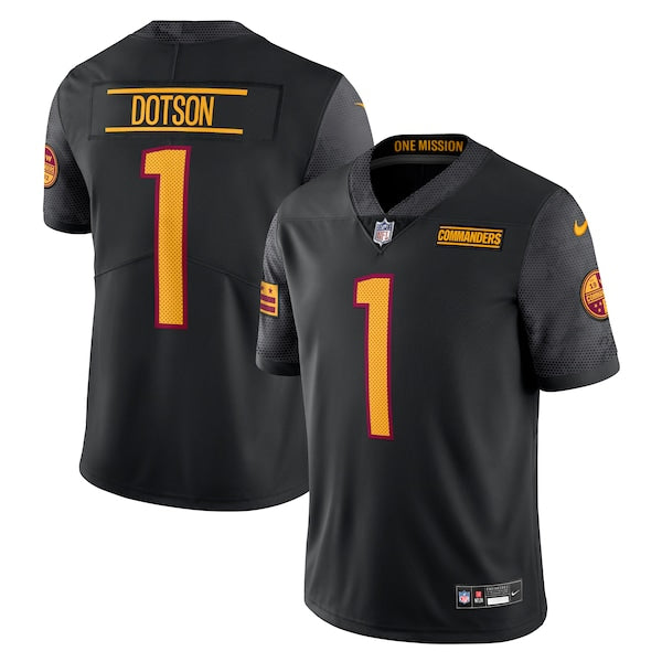 Jahan Dotson Washington Commanders Nike Alternate Vapor Untouchable Limited Jersey - Black/Burgundy