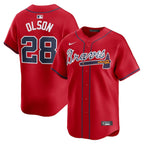Matt Olson Atlanta Braves Nike Alternate Limited Player Jersey – Red