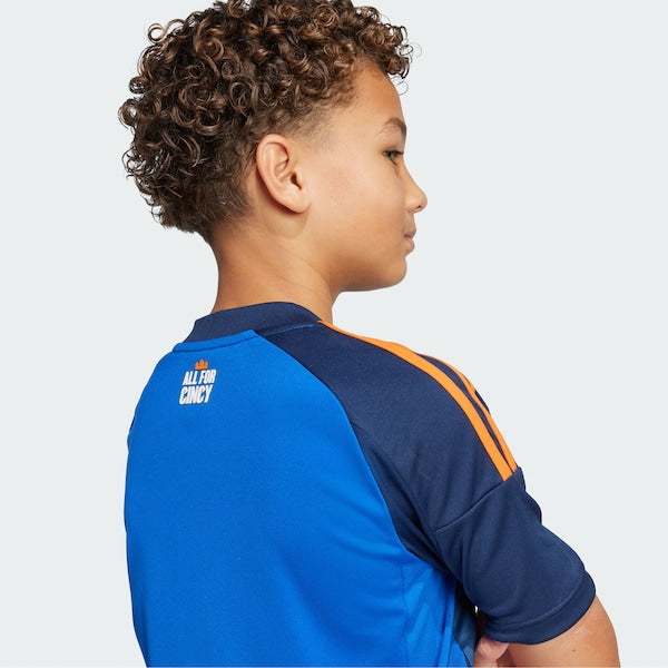 FC Cincinnati adidas Youth 2025 Orange and Blue Legacy Kit Replica Jersey - Blue
