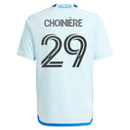 Mathieu Choinière CF Montreal adidas Youth 2024 La Main Replica Player Jersey – Light Blue