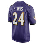 Malaki Starks Baltimore Ravens Nike 2025 NFL Draft First Round Pick No. 27 Game Jersey - Purple