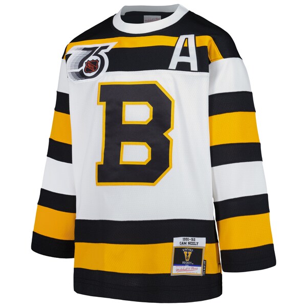 Cam Neely Boston Bruins Youth 1991 Blue Line Player Jersey - White