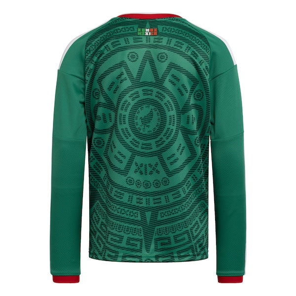 Mexico National Team adidas Youth FIFA x World Cup 2026 Home Replica Long-Sleeve Jersey - Green