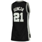 Tim Duncan San Antonio Spurs Women's 1998/99 Hardwood Classics Swingman Jersey - Black
