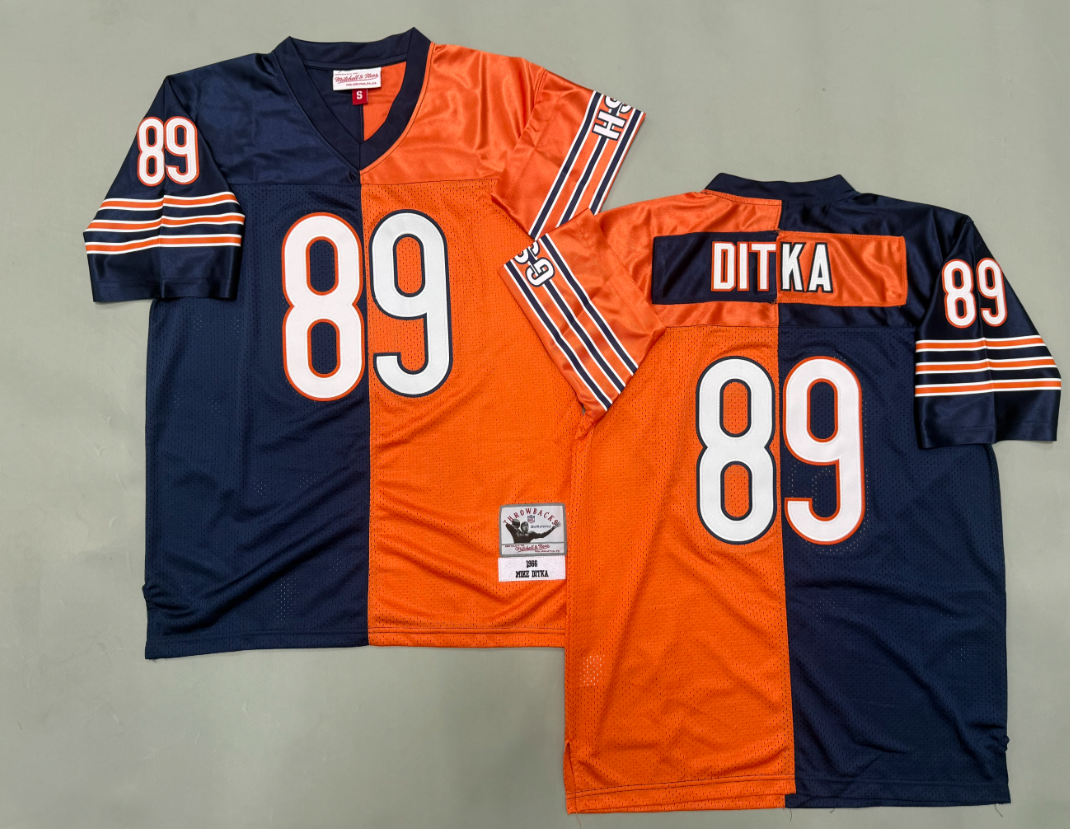 Mike Ditka Chicago Bears Authentic Split Throwback Retired Player Jersey