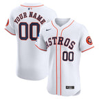 Houston Astros Nike Home Elite Custom Patch Jersey - White
