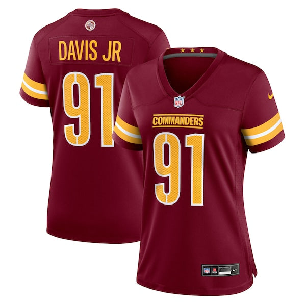 Carl Davis Jr. Washington Commanders Nike Women's Team Game Jersey -  Burgundy