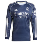 Los Merengues adidas 2025/26 Home Long Sleeve Replica Jersey - Blue/White
