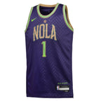 Zion Williamson New Orleans Pelicans Nike Youth 2024/25 Swingman Player Jersey - City Edition - Purple