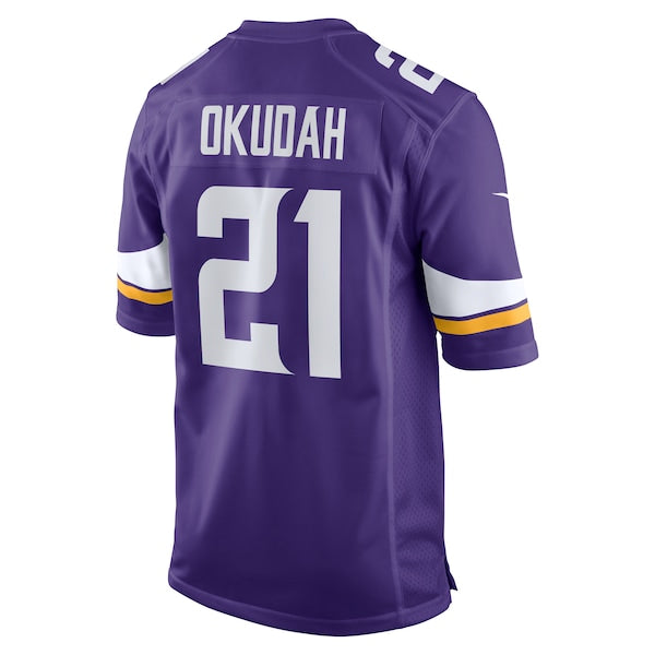 Jeff Okudah Minnesota Vikings Nike Team Game Jersey -  Purple