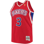 Allen Iverson Philadelphia 76ers 1996/97 Hardwood Classics Swingman Jersey - Red/White