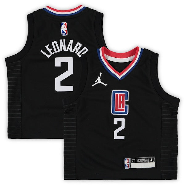 Kawhi Leonard LA Clippers Jordan Brand Toddler 2020/21 Jersey - Black - Statement Edition