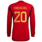 Daniel Carvajal Spain National Team adidas 2022/23 Home Long Sleeve Replica Jersey - Red