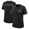 New England Patriots Nike Women's 2025 NFL Crucial Catch Tri-Blend Dri-FIT T-Shirt - Black